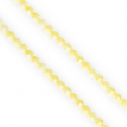Facetten Top Glas Perlen Round 4&nbsp;mm Yellow-AB coating