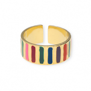 Stainless Steel - Rostfrei Stahl Ringe Gold-multicolour