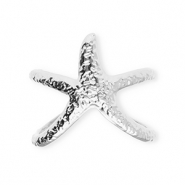Stainless Steel - Rostfrei Stahl Ringe Starfish Silver