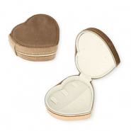 Schmuckschatulle f&uuml;r die Reise Heart Brown