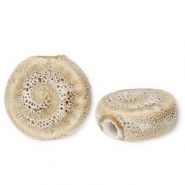 Keramik Perlen Fossil Sand beige