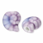 Keramik Perlen Shell Purple-blue