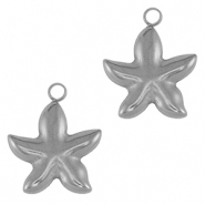 Anhänger aus Stainless Steel - Rostfreiem Starfish Silver