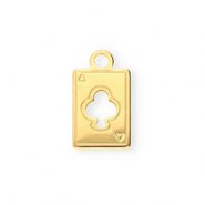 Anhänger aus Stainless Steel - Rostfreiem Stahl Playcard Gold