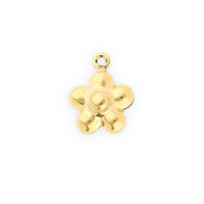 Anhänger aus Stainless Steel - Rostfreiem Stahl Flower Gold