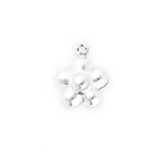 Anhänger aus Stainless Steel - Rostfreiem Stahl Flower Silver