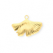Anhänger aus Stainless Steel - Rostfreiem Stahl Ginkgo Leaf Gold