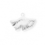 Anhänger aus Stainless Steel - Rostfreiem Stahl Ginkgo Leaf Silver