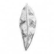 Anhänger aus Stainless Steel - Rostfreiem Stahl Leaf Silver
