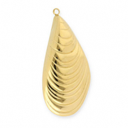 Anhänger aus Stainless Steel - Rostfreiem Stahl Mussel Gold