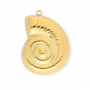 Anhänger aus Stainless Steel - Rostfreiem Stahl Shell Gold