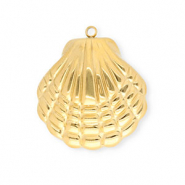 Anhänger aus Stainless Steel - Rostfreiem Stahl Shell Gold