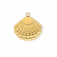 Anhänger aus Stainless Steel - Rostfreiem Stahl Shell Gold