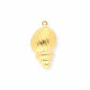 Anhänger aus Stainless Steel - Rostfreiem Stahl Shell Gold