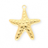 Anhänger aus Stainless Steel - Rostfreiem Stahl Starfish Gold