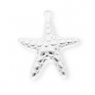Anhänger aus Stainless Steel - Rostfreiem Stahl Starfish Silver