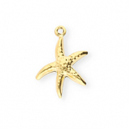 Anhänger aus Stainless Steel - Rostfreiem Stahl Starfish Gold