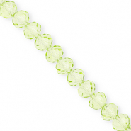 Facetten Top Glas Perlen 8x6 mm Rondellen Light green