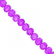 Facetten Top Glas Perlen 8x6 mm Rondellen Grape purple