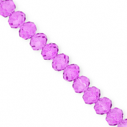 Facetten Top Glas Perlen 8x6 mm Rondellen Purple