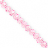 Facetten Top Glas Perlen 8x6 mm Rondellen Light pink