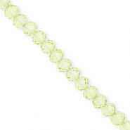 Facetten Top Glas Perlen 6x5 mm Rondellen Light green