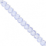 Facetten Top Glas Perlen 6x5 mm Rondellen Blue