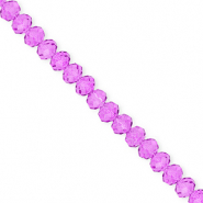 Facetten Top Glas Perlen 6x5 mm Rondellen Purple