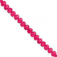 Facetten Top Glas Perlen 6x5 mm Rondellen Cherry pink