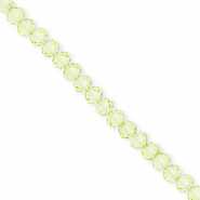 Facetten Top Glas Perlen 4x3 mm Rondellen Light green