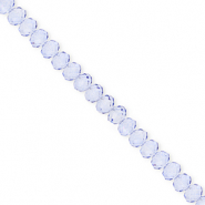 Facetten Top Glas Perlen 4x3 mm Rondellen Blue