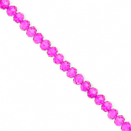 Facetten Top Glas Perlen 4x3 mm Rondellen Fuchsia pink