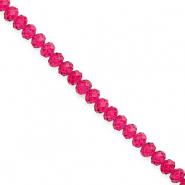 Facetten Top Glas Perlen 4x3 mm Rondellen Cherry pink