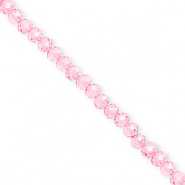 Facetten Top Glas Perlen 4x3 mm Rondellen Light pink