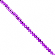 Facetten Top Glas Perlen 3x2 mm Rondellen Dark purple-pearl shine coating