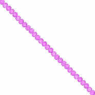 Facetten Top Glas Perlen 3x2 mm Rondellen Purple