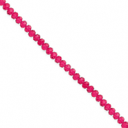 Facetten Top Glas Perlen 3x2 mm Rondellen Cherry pink