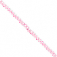 Facetten Top Glas Perlen 3x2 mm Rondellen Light pink