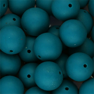 Silikonperlen 18 mm runden Teal green