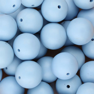 Silikonperlen 18 mm runden Light blue