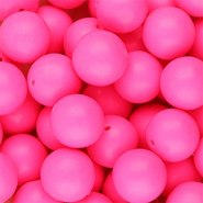 Silikonperlen 18 mm runden Neon pink