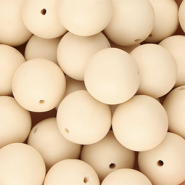 Silikonperlen 18 mm runden Nude beige