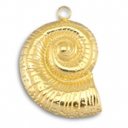 Anh&auml;nger aus Stainless Steel - Rostfreiem Stahl Shell Gold