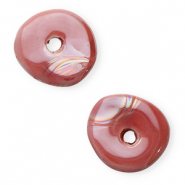 Perlen Griechische Keramik DQ Donut Magenta haze pink