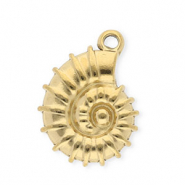 Anh&auml;nger aus Stainless Steel - Rostfreiem Stahl Sea Shell Gold