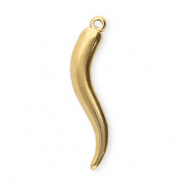 Anh&auml;nger aus Stainless Steel - Rostfreiem Stahl Italian Horn Gold