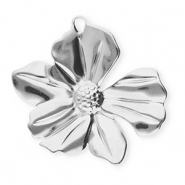 Anh&auml;nger aus Stainless Steel - Rostfreiem Stahl Flower Silver