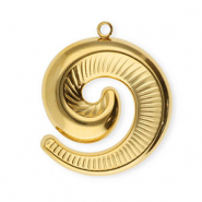 Anh&auml;nger aus Stainless Steel - Rostfreiem Stahl Spiral Gold