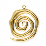 Anh&auml;nger aus Stainless Steel - Rostfreiem Stahl Spiral Gold