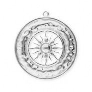 Anh&auml;nger aus Stainless Steel - Rostfreiem Stahl Circle with Sun Silver